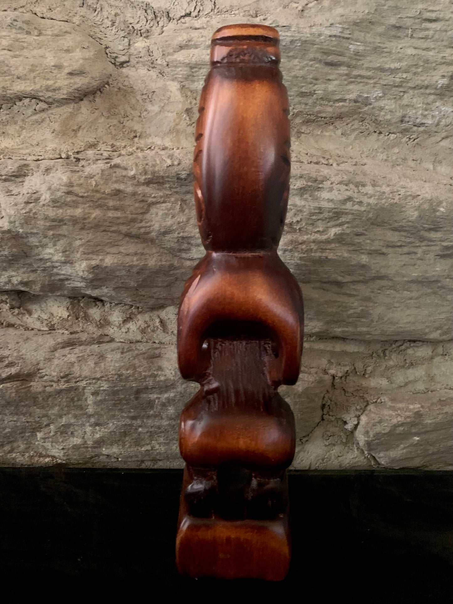 Hand Carved Tekoteko 28cm (with paua shell detail) by Wood Masters