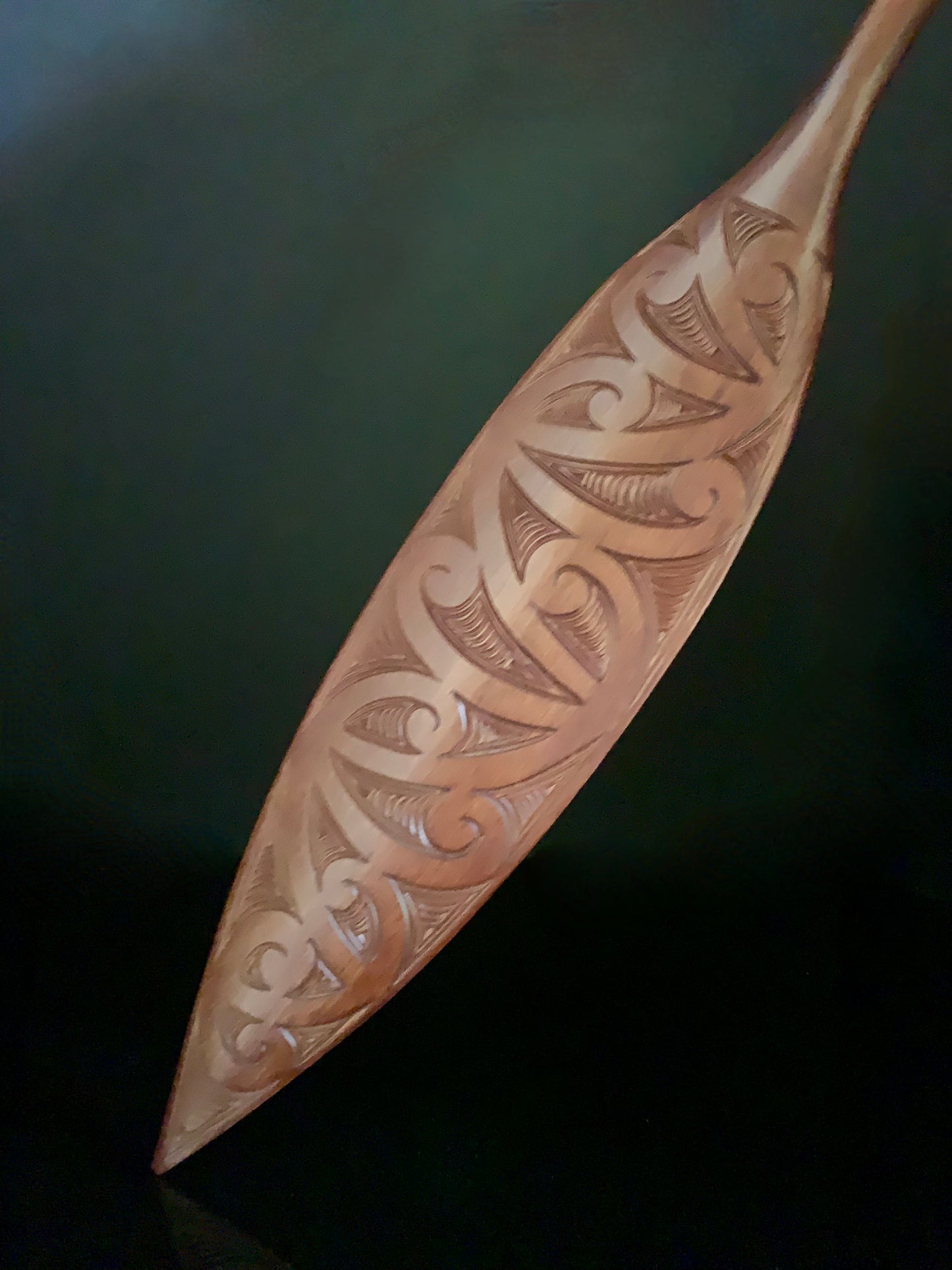 Carved Waka Hoe (Canoe Paddle) by Wood Masters