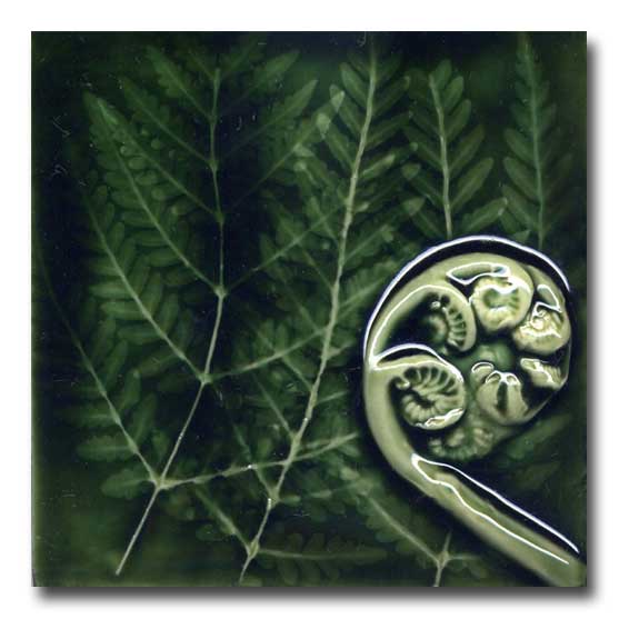 Ceramic Tile by Porteous Tiles of New Zealand Silver Fern Gallery