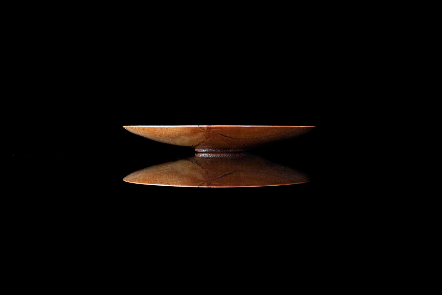 Side view of Rhododendron Wood Bowl by Woodturner Mark Russell No265