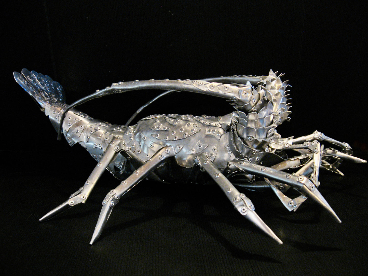 Aluminium Koura (crayfish) Sculpure by Harley Moore Silver Fern Gallery