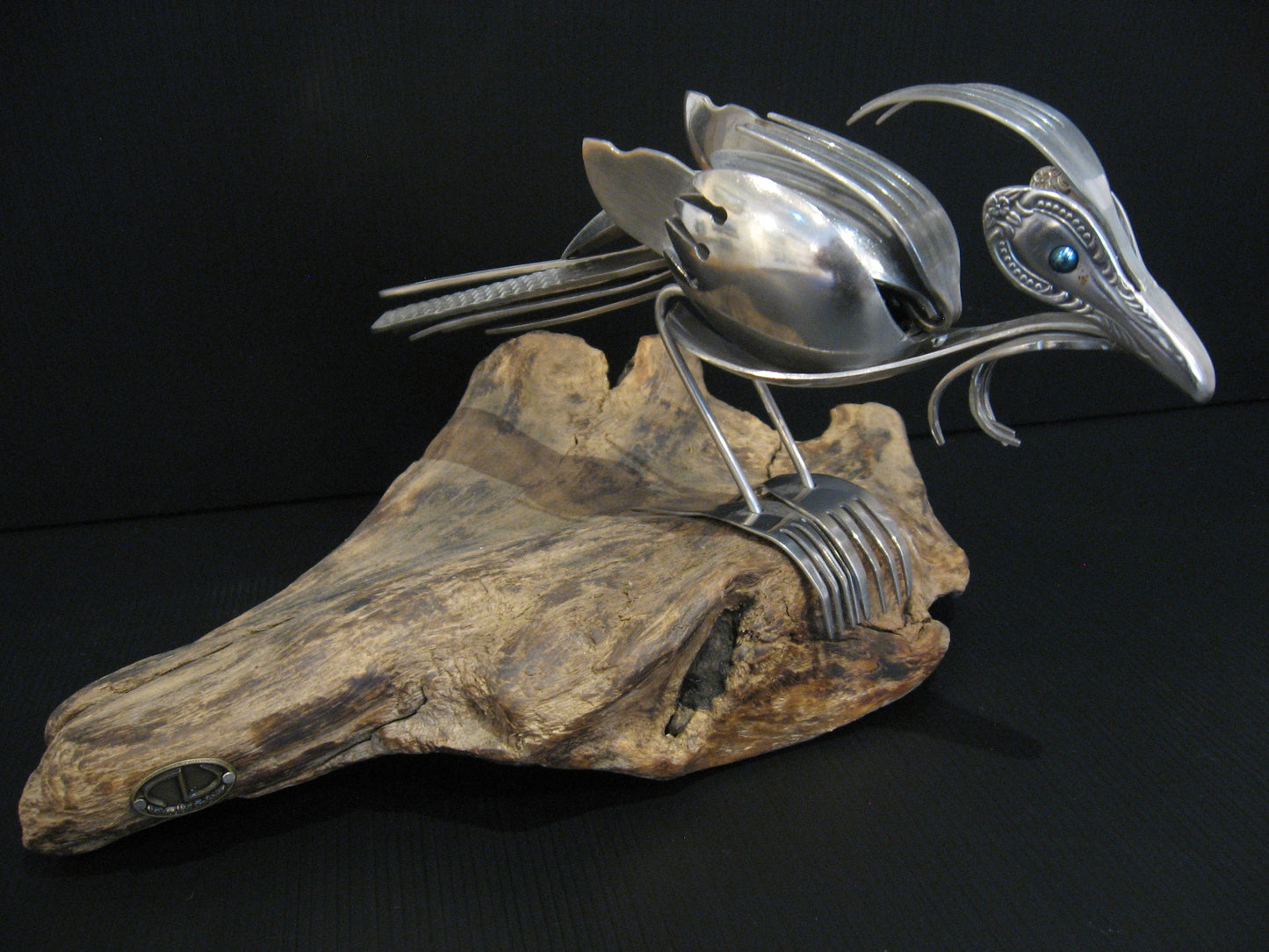 Sculpture from Cutlery Tui Bird by Nathan Hull Silver Fern Gallery