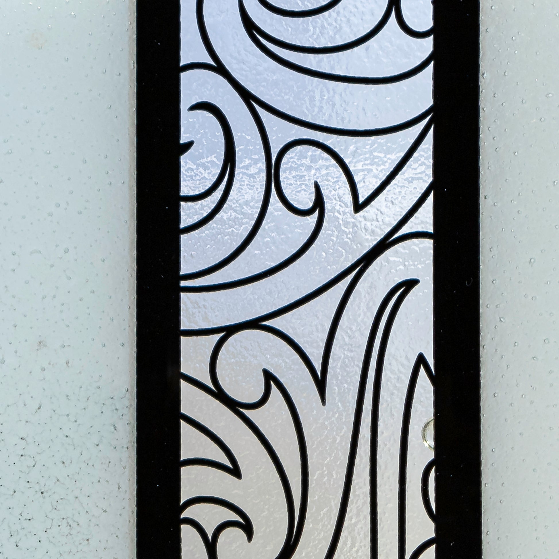 Pattern detail of Fused Glass Bowl by Maori Boy - Rongo Design (white and black) Silver Fern Gallery
