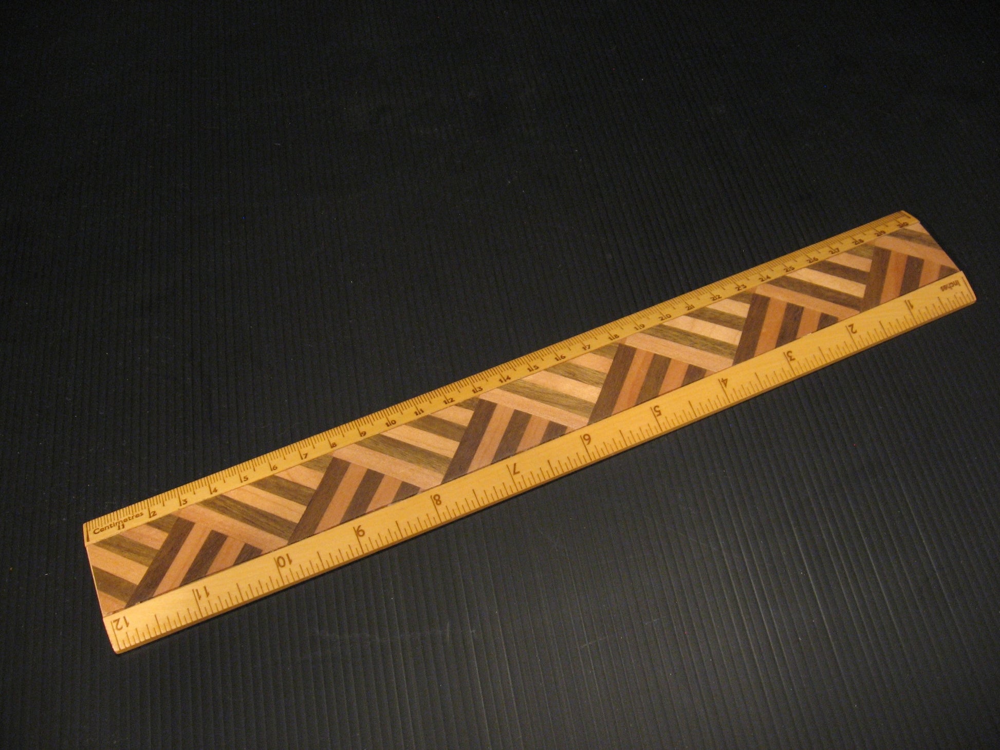 Ruler from NZ Native Timbers Puriri and Tawhai by Timber Arts Silver Fern Gallery