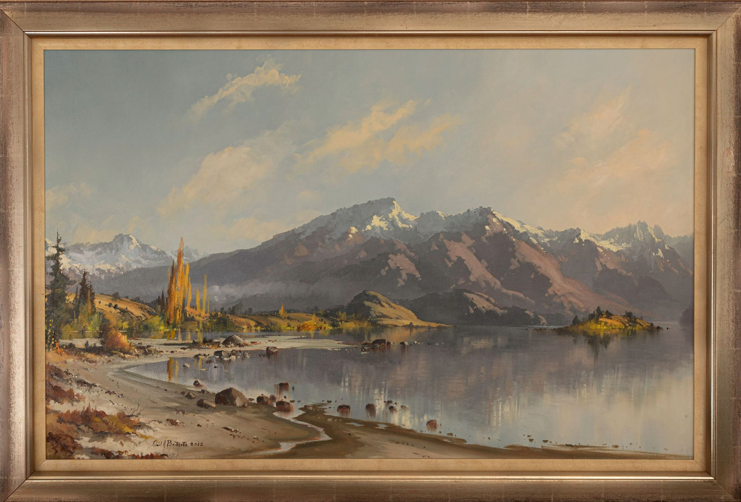 Framed Oil Painting by Neil J Bartlett Wanaka NZ Silver Fern Gallery