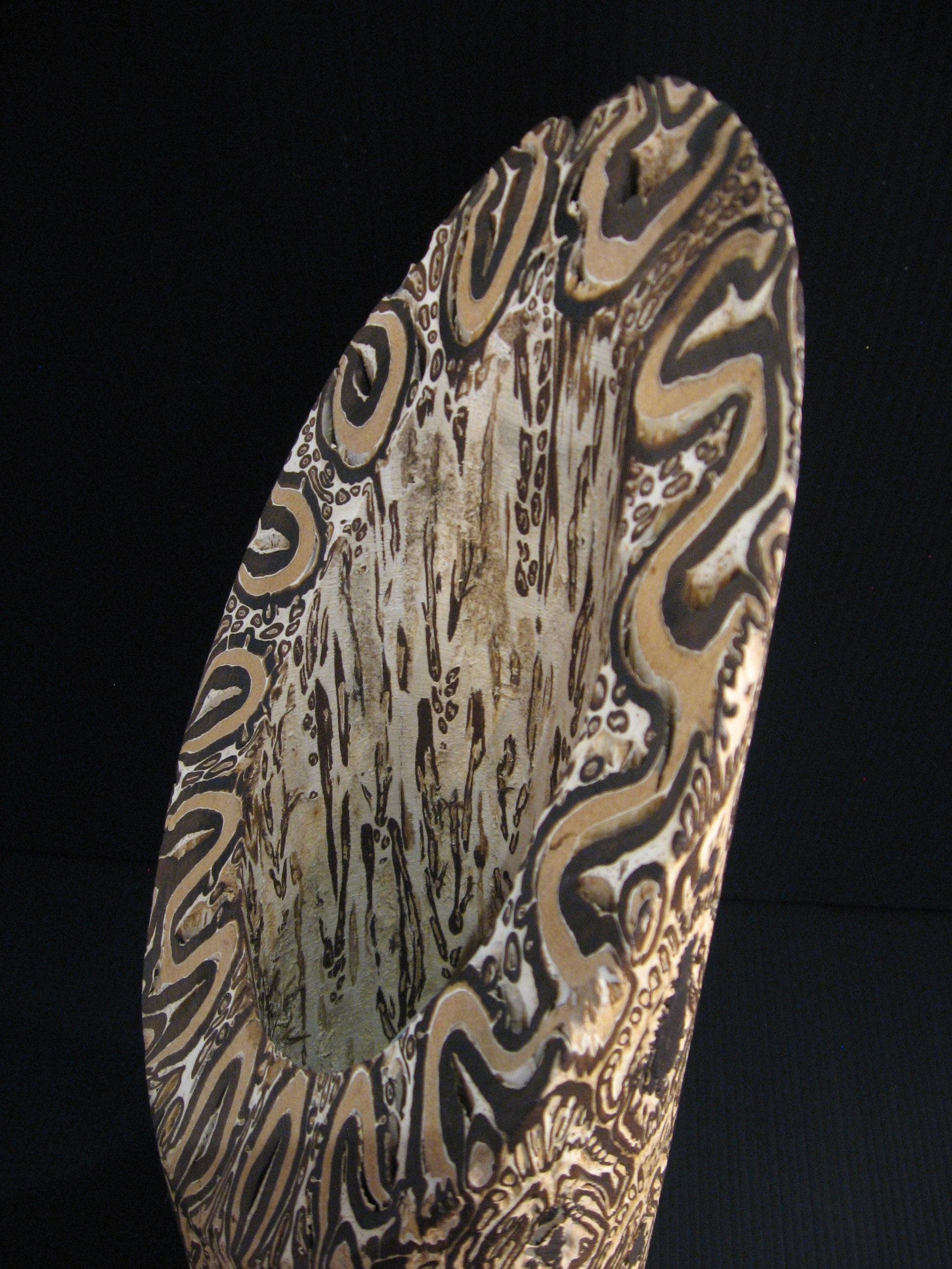 Detail of Ponga Wooden Vase New Zealand Native Wood by Fernwood Silver Fern Gallery