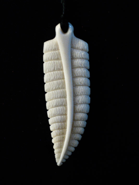 New Zealand Maori Bone Pendant No91 by Norman Clark Silver Fern Gallery