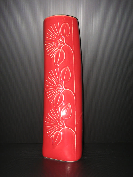 Ceramic Vase Pohutukawa Design Bob Steiner Silver Fern Gallery
