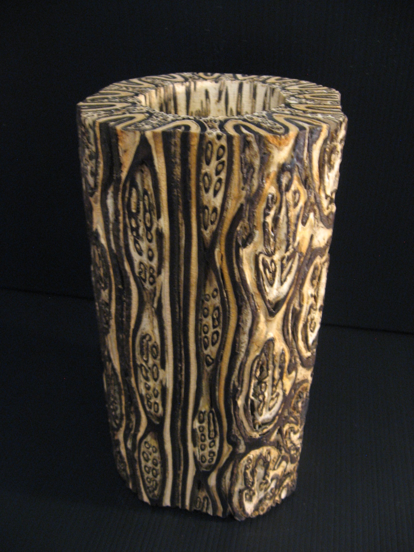 Ponga Wooden Vase New Zealand Native Wood by Fernwood Silver Fern Gallery