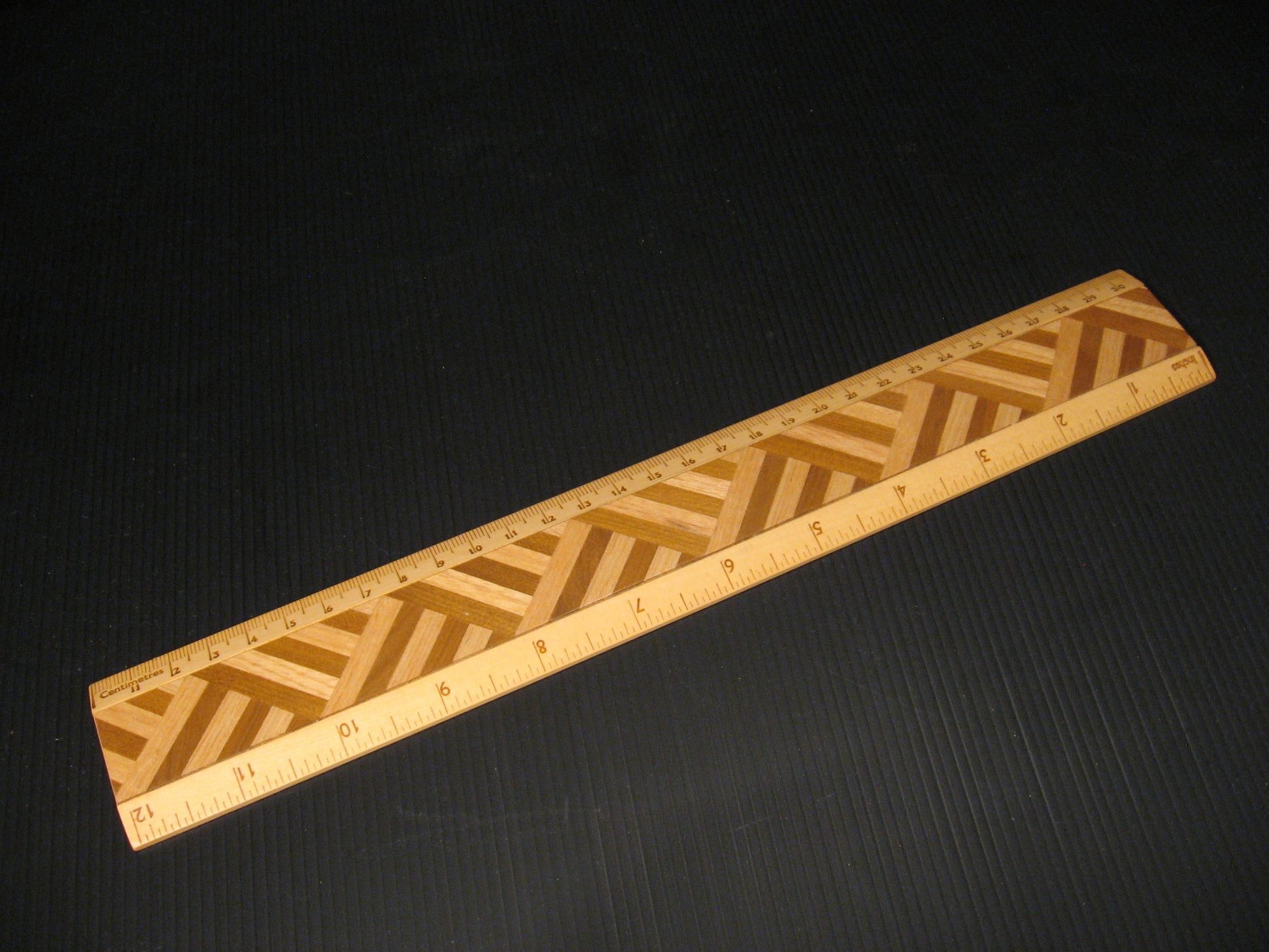 Ruler from NZ Native Timbers Pukatea and Tawa by Timber Arts Silver Fern Gallery