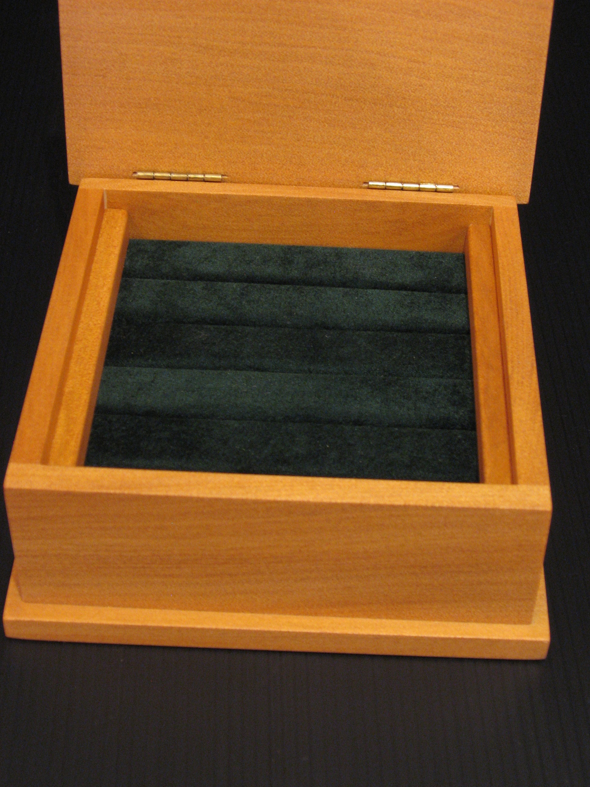 Interior of Wooden Cufflink or Earring Box by Timber Arts Silver Fern Gallery