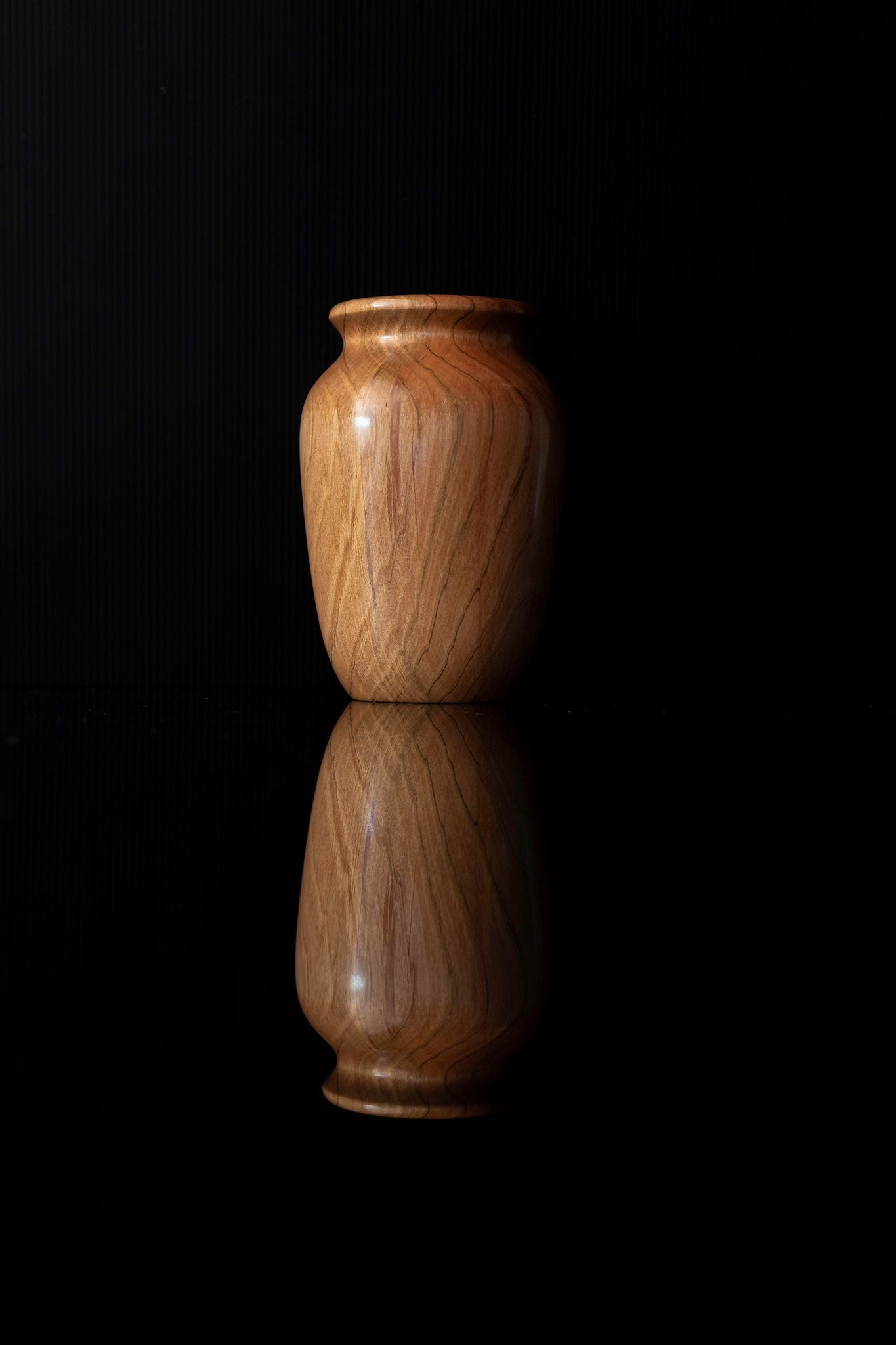New Zealand Tawhai Beech Wood Vase by Woodturner Mark Russell No369
