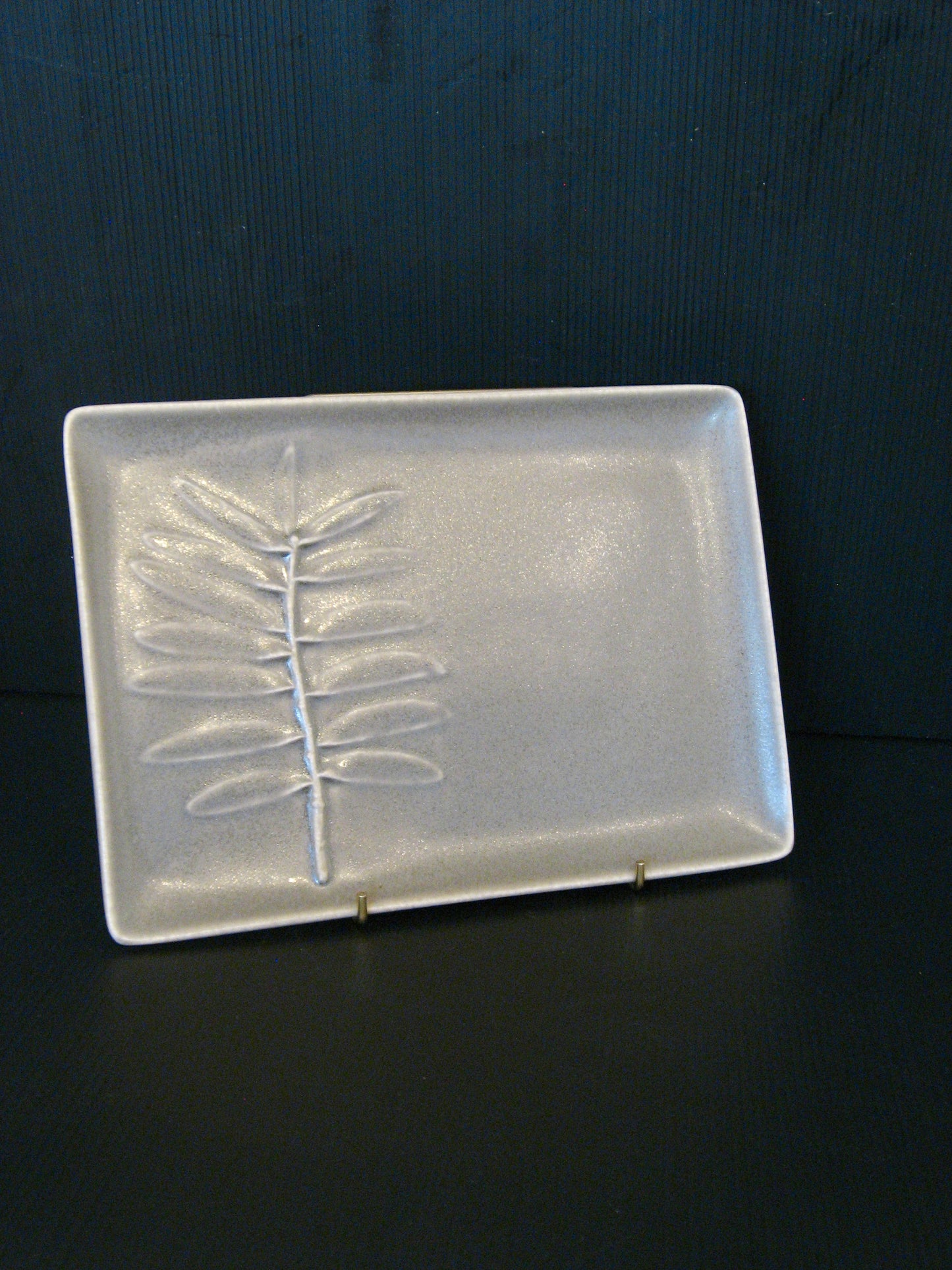Ceramic Plate by Bob Steiner  Kauri Design small Silver Fern Gallery