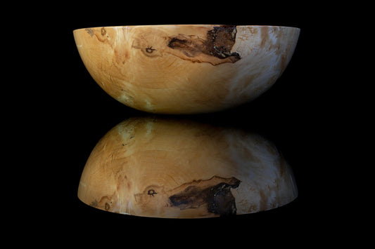 Box Elder Burr Wood Bowl by Woodturner Mark Russell No413