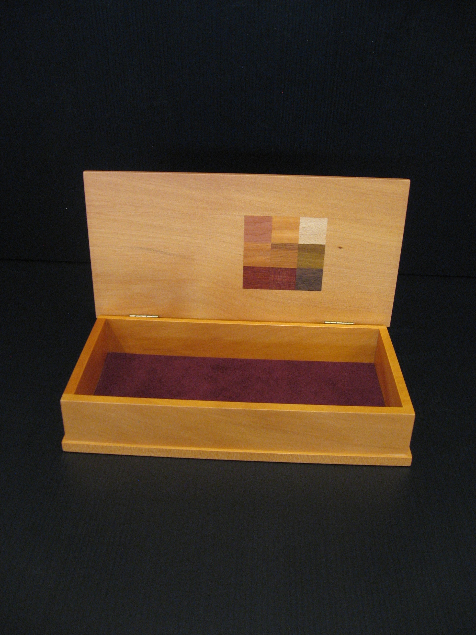 Inside Kauri Wooden Patterned Jewellery Box by Timber Arts NZ Silver Fern Gallery