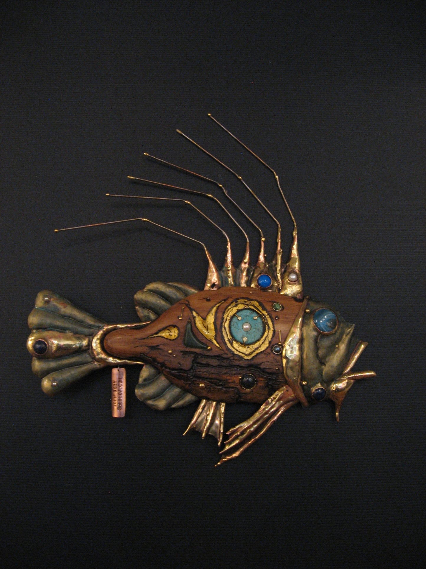 John Dory Fish Wall Art of Metal and Wood by Serge Souslov Silver Fern Gallery