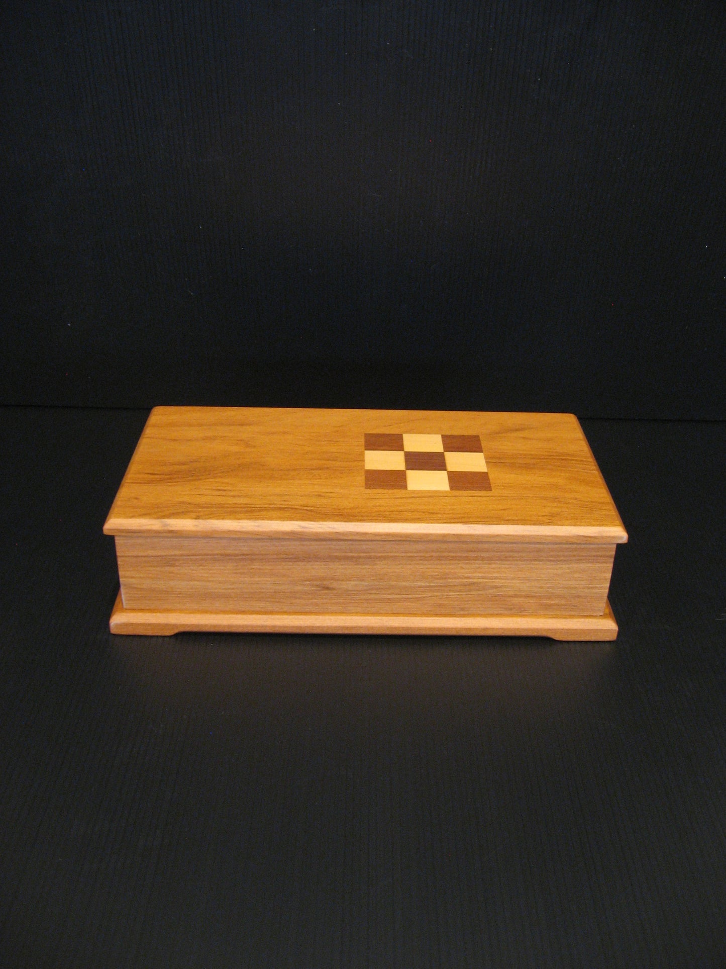 Rimu Wood Jewellery Box with Inlaid Wood from Native Timbers by Timber Arts NZ Silver Fern Gallery