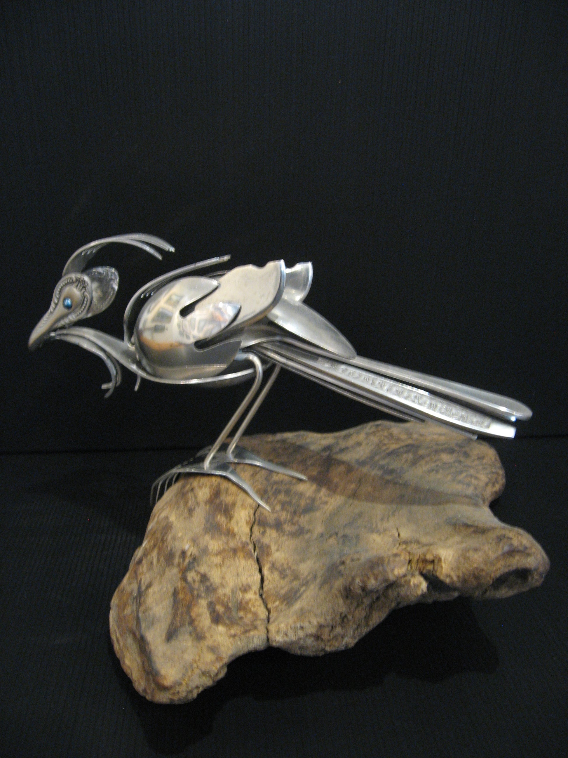 Sculpture from Cutlery Tui Bird by Nathan Hull Silver Fern Gallery