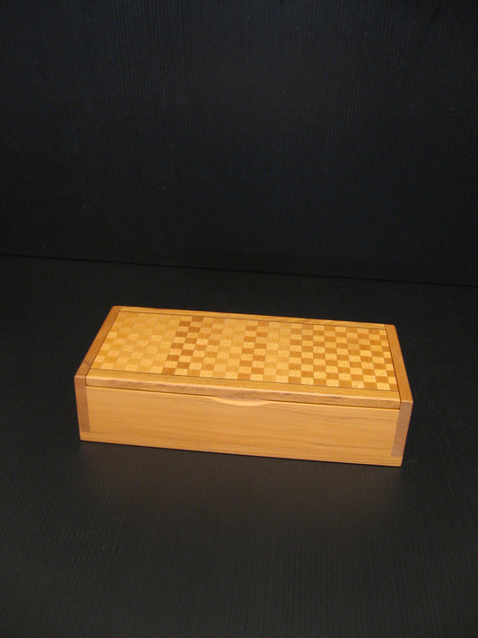 Rimu Patterned Wooden Box by Timber Arts of NZ Silver Fern Gallery
