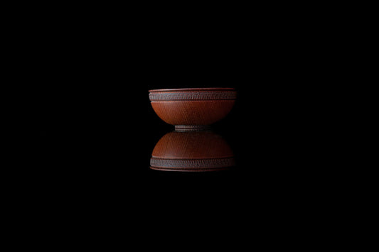 Side view of Matai Wood Bowl by Woodturner Mark Russell No390