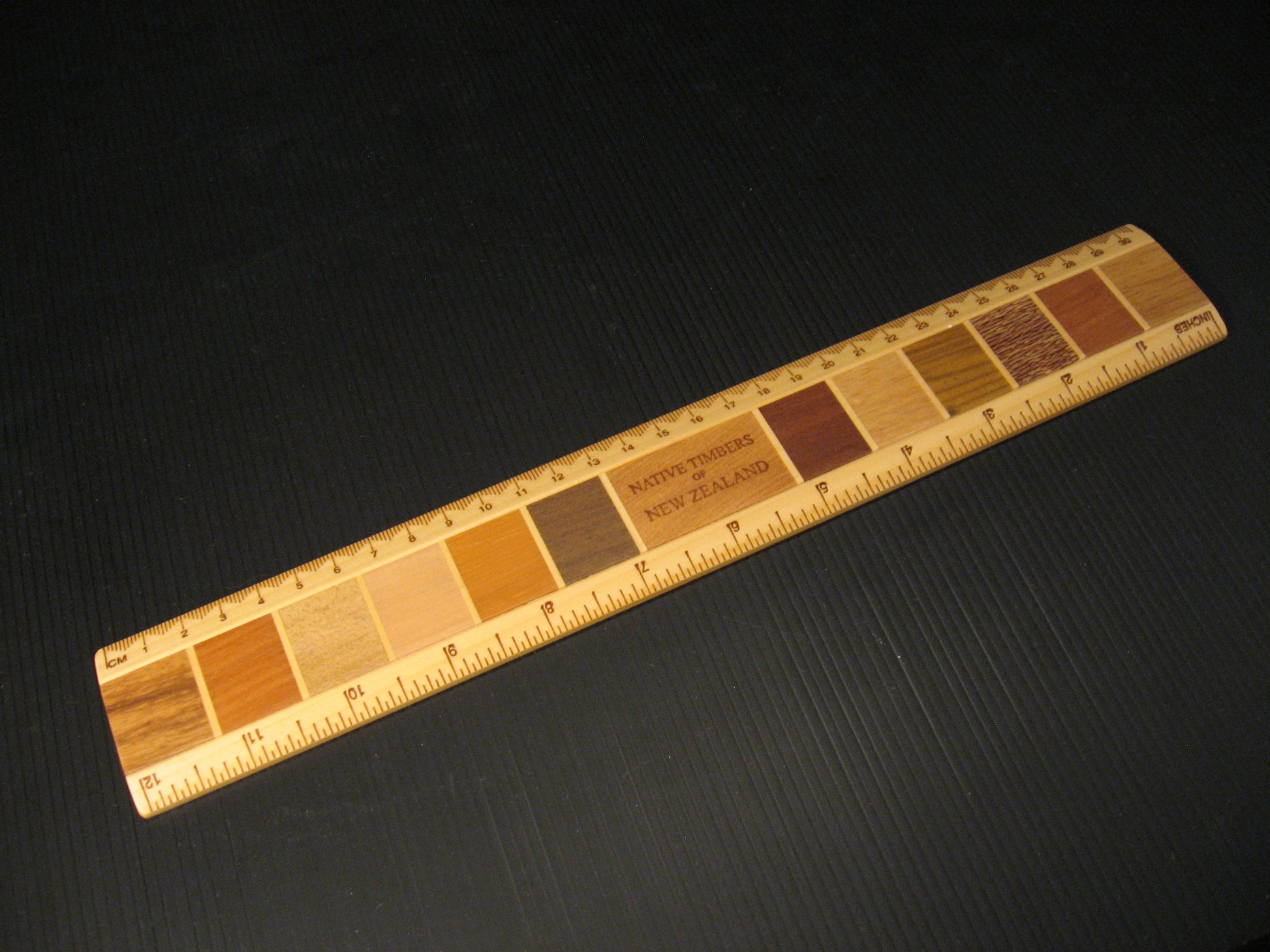 Ruler made from selected New Zealand Native Timbers by Timber Arts Silver Fern Gallery