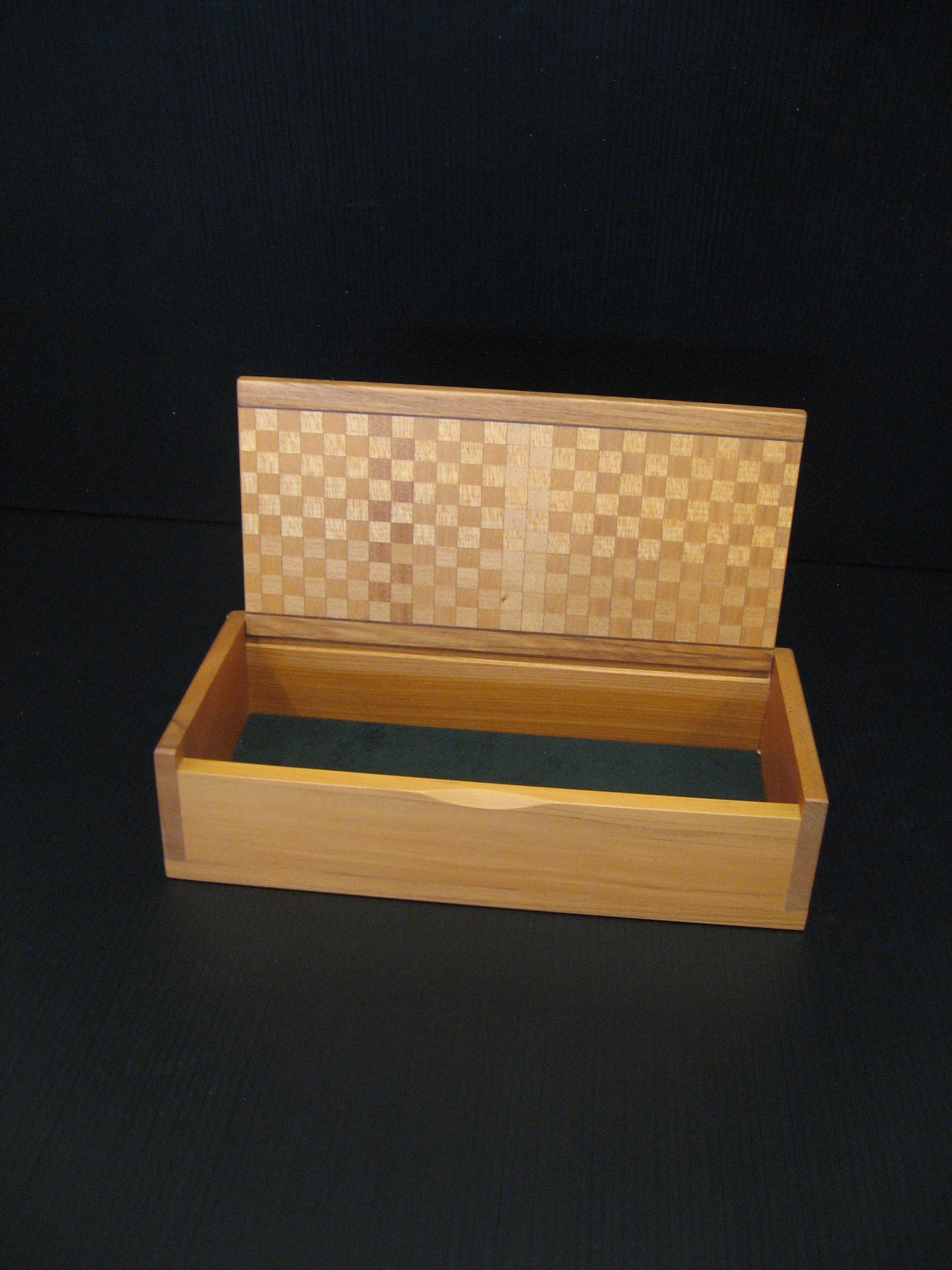 Inside Rimu Patterned Wooden Box by Timber Arts of NZ Silver Fern Gallery