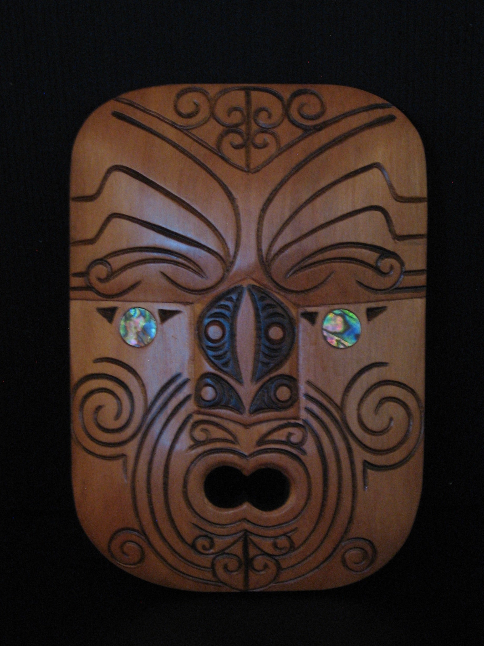 Maori Handcarved Wood Mask from New Zealand – silverferngallery