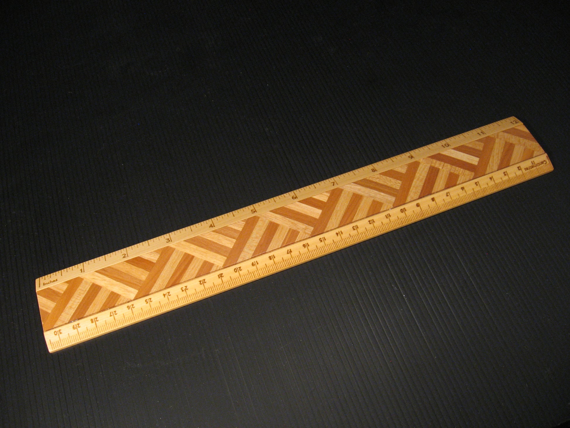Ruler from NZ Native Timbers Totara and Tawa by Timber Arts Silver Fern Gallery