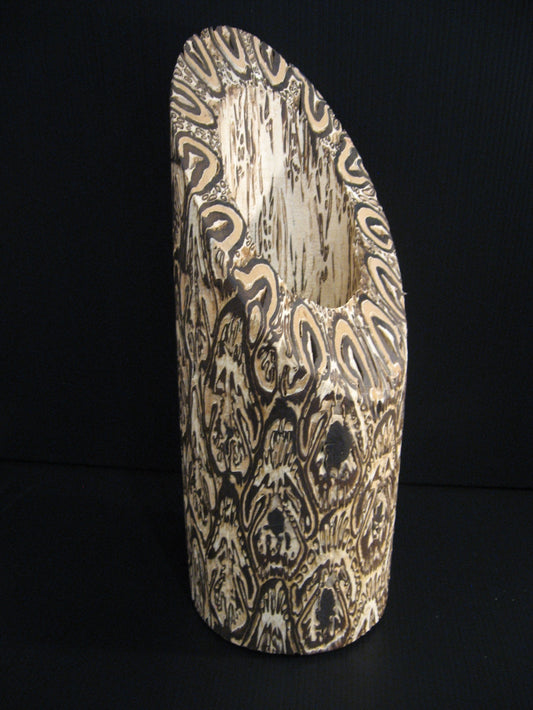 Ponga Wooden Vase New Zealand Native Wood by Fernwood Silver Fern Gallery