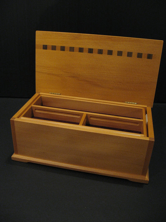 Inside Deluxe Kauri Wooden Jewellery Box by Timber Arts NZ Silver Fern Gallery
