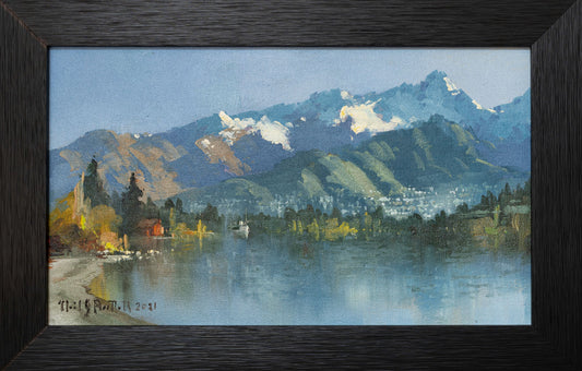 Framed Oil Painting by Neil J Bartlett Queenstown New Zealand Silver Fern Gallery