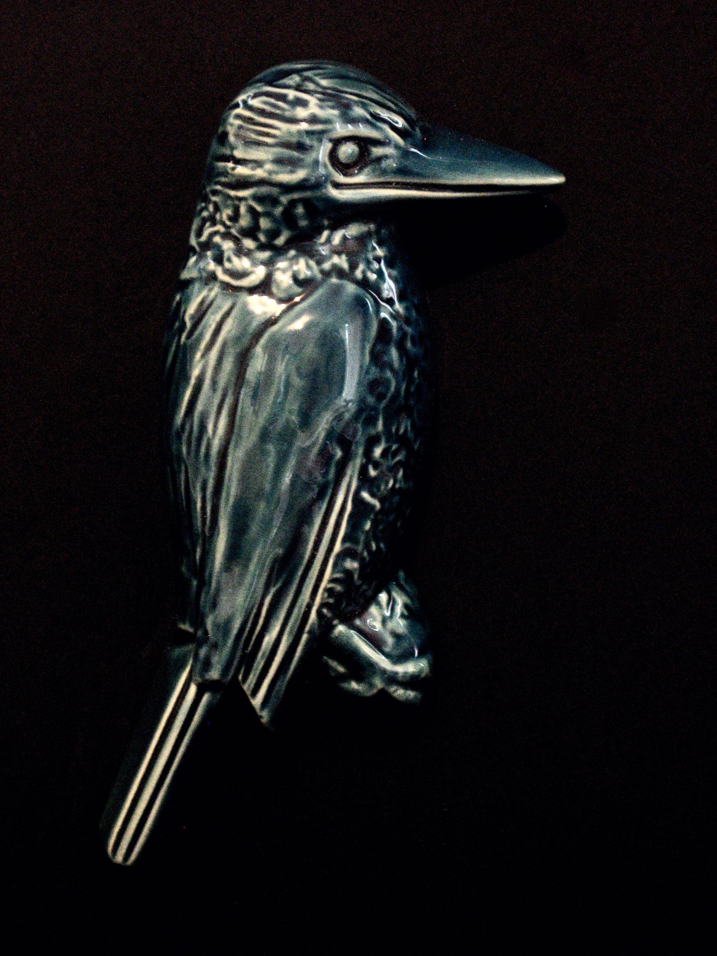 Ceramic Kotare (Kingfisher) by Bob Steiner Silver Fern Gallery