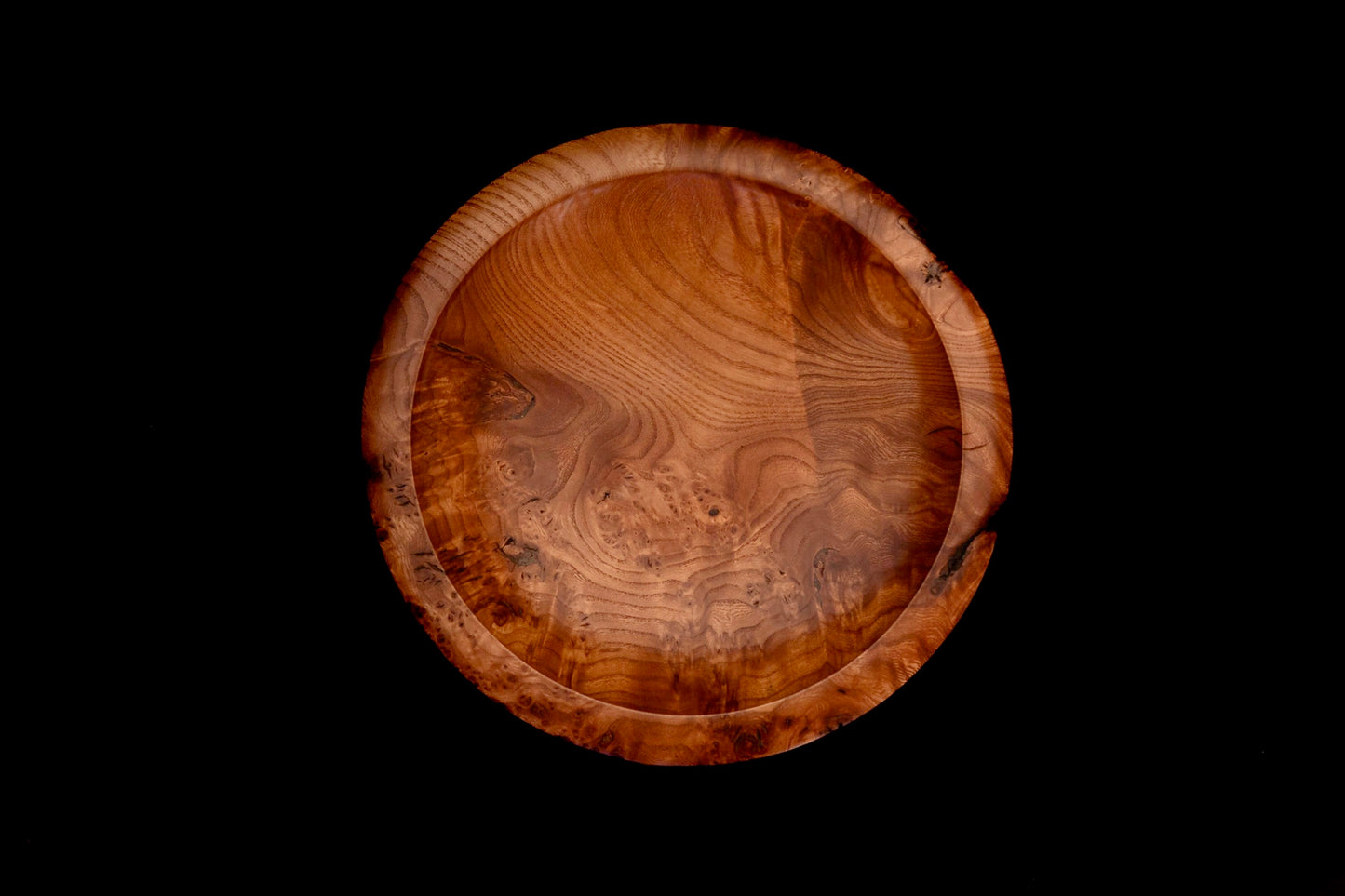 Elm Burr Wood Bowl by Woodturner Mark Russell No215