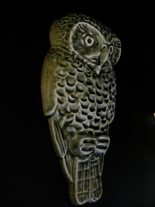 Side view of Ceramic Ruru (Owl) by Bob Steiner Silver Fern Gallery