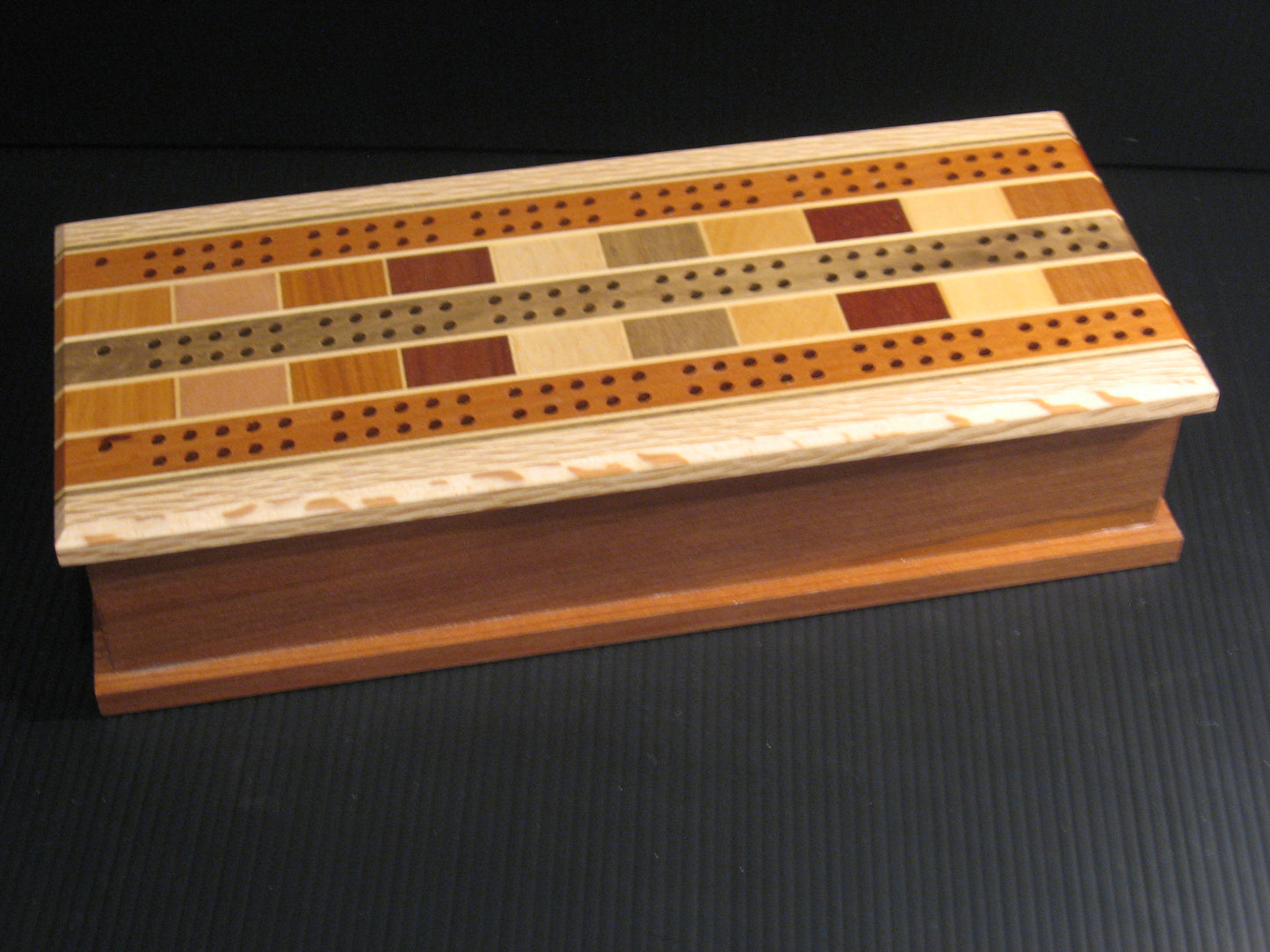 Wooden Cribbage Box by Timber Arts 22cm