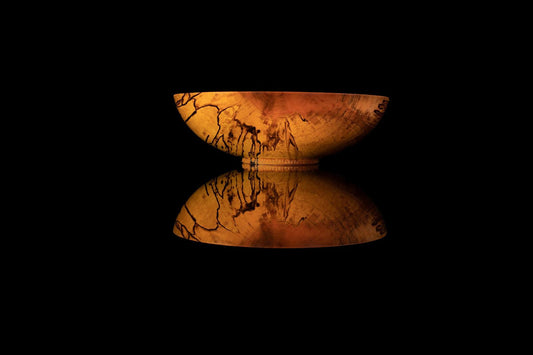 Tawhairauriki Black Beech Wood Bowl by Woodturner Mark Russell No381