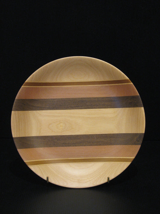 Full view of Plate from New Zealand Laminated Native Timbers by Timber Arts Silver Fern Gallery