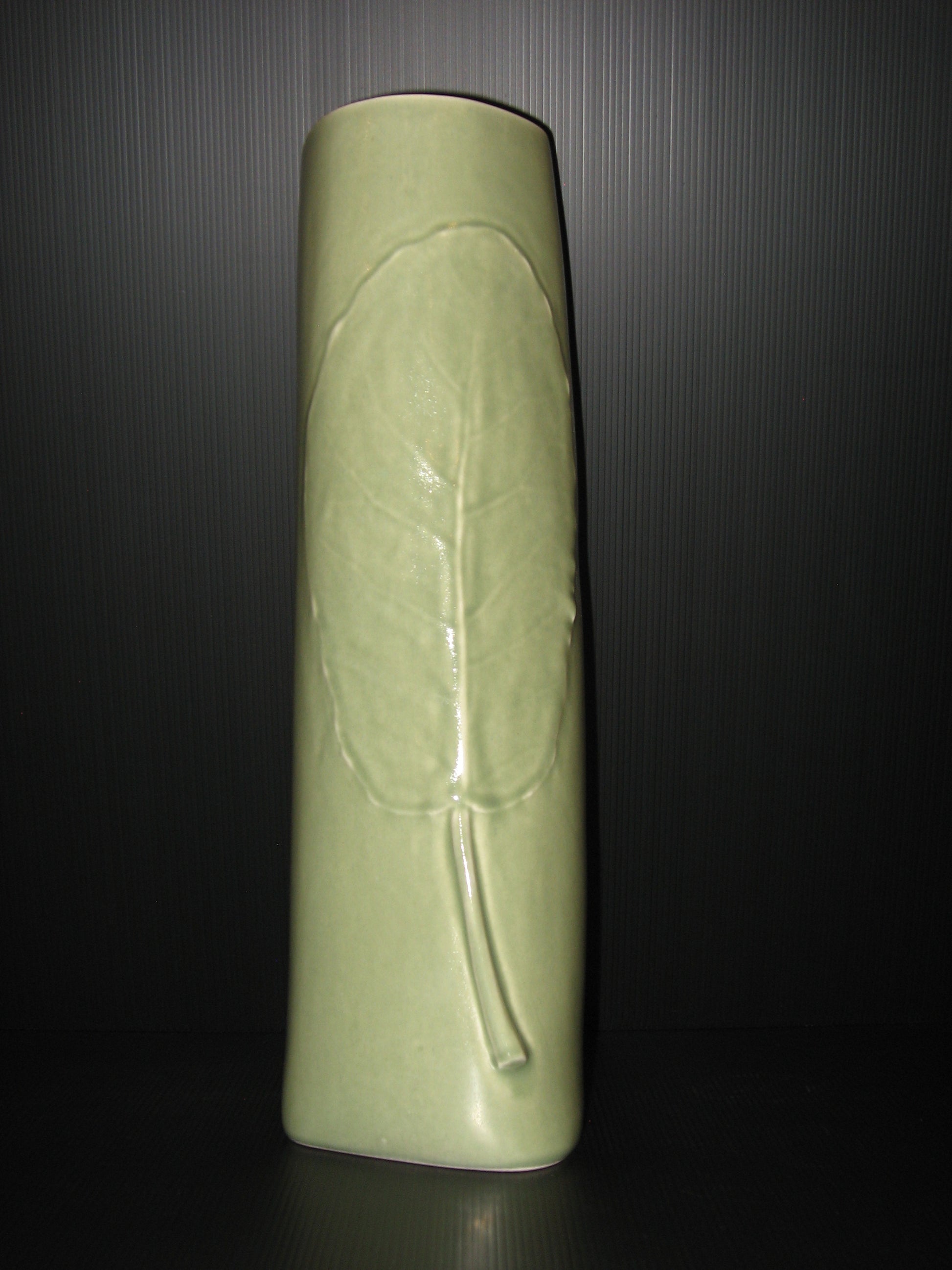 Ceramic Vase Puka Leaf Design Bob Steiner Silver Fern Gallery