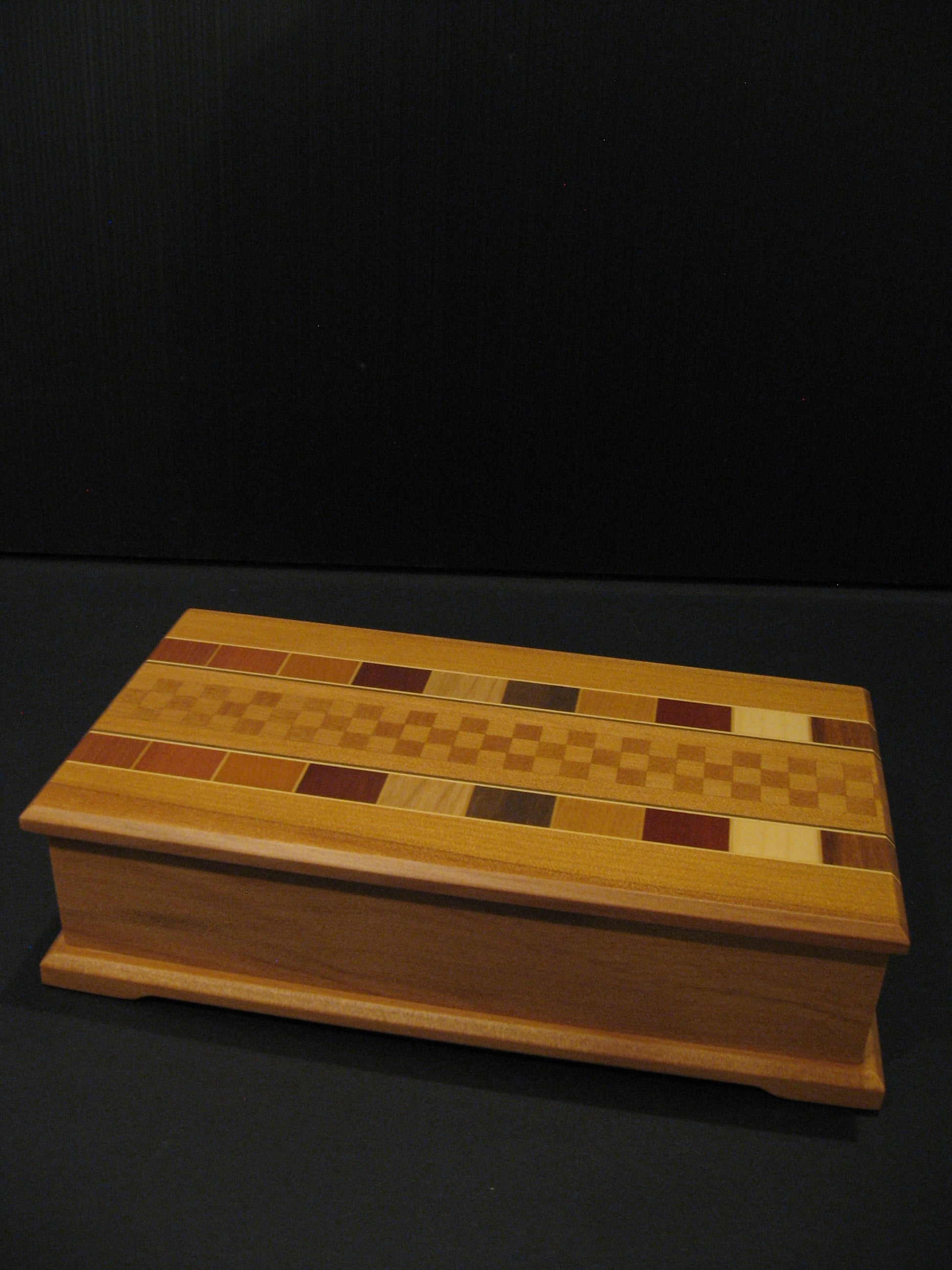 Kauri Wood Jewellery Box Inlaid with Native Timbers by Timber Arts NZ Silver Fern Gallery