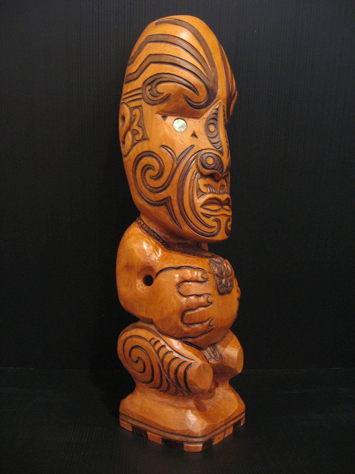 New Zealand Maori Tekoteko Wood Carving by Jason Holder Silver Fern Gallery