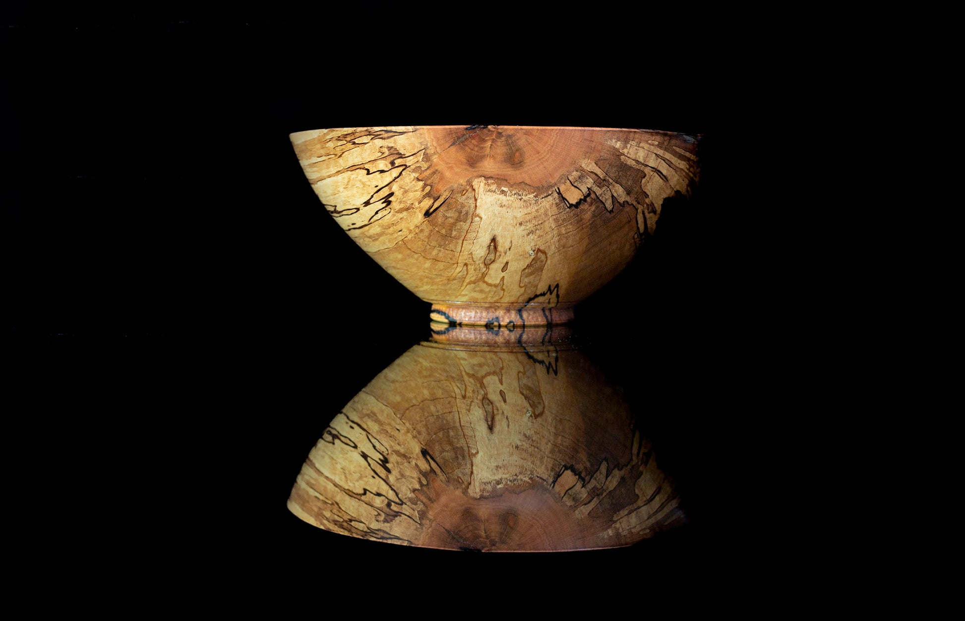 Black Beech Wood Bowl by Woodturner Mark Russell No391