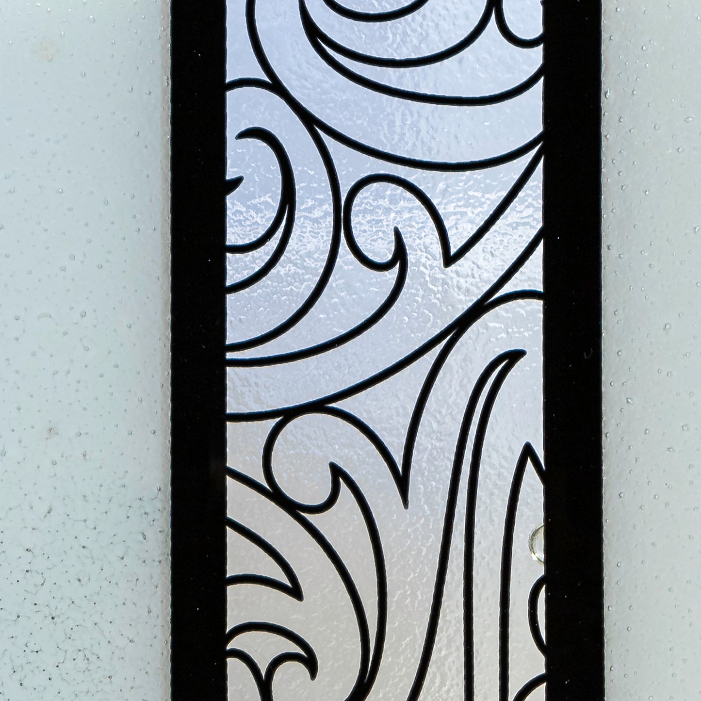Fused Glass Platter by Maori Boy - Rongo Design 40cm x 30cm (white and black)